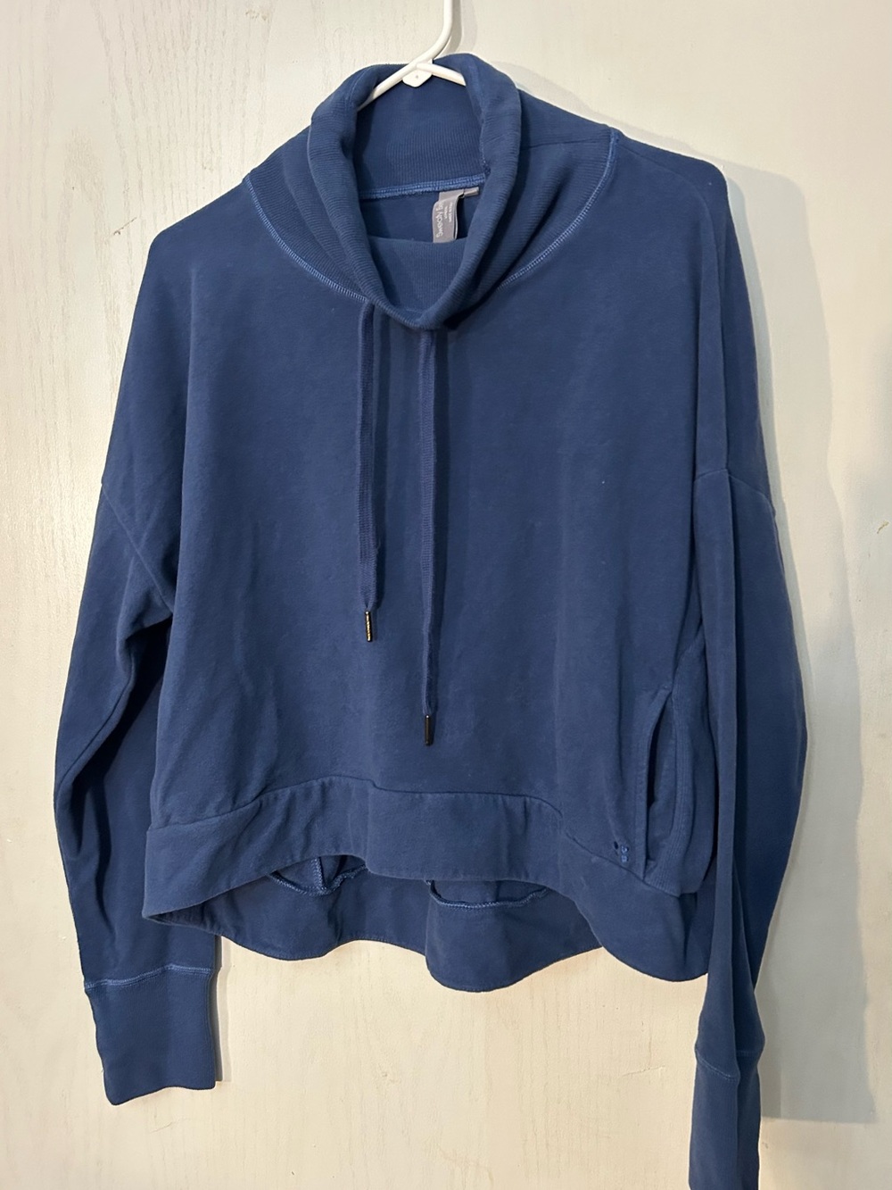 Sweaty Betty Blue Cowl Neck Sweatshirt Size L Oversized Pullover
